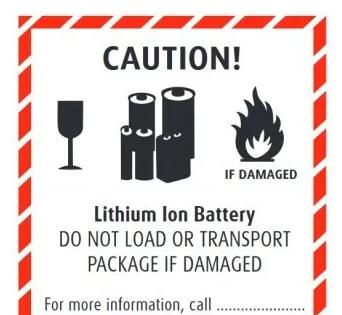 鋰<a href='http://www.imlpower.com' title='電池運輸' >電池運輸</a>包裝標(biāo)簽